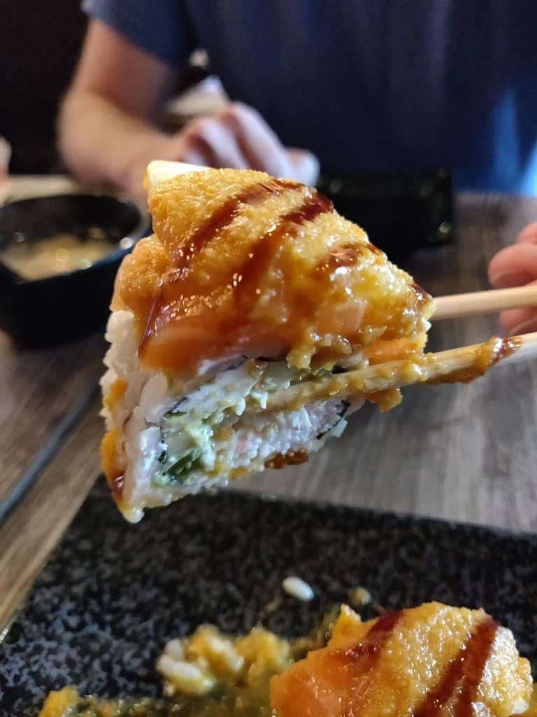 Specialty Roll on chopstick