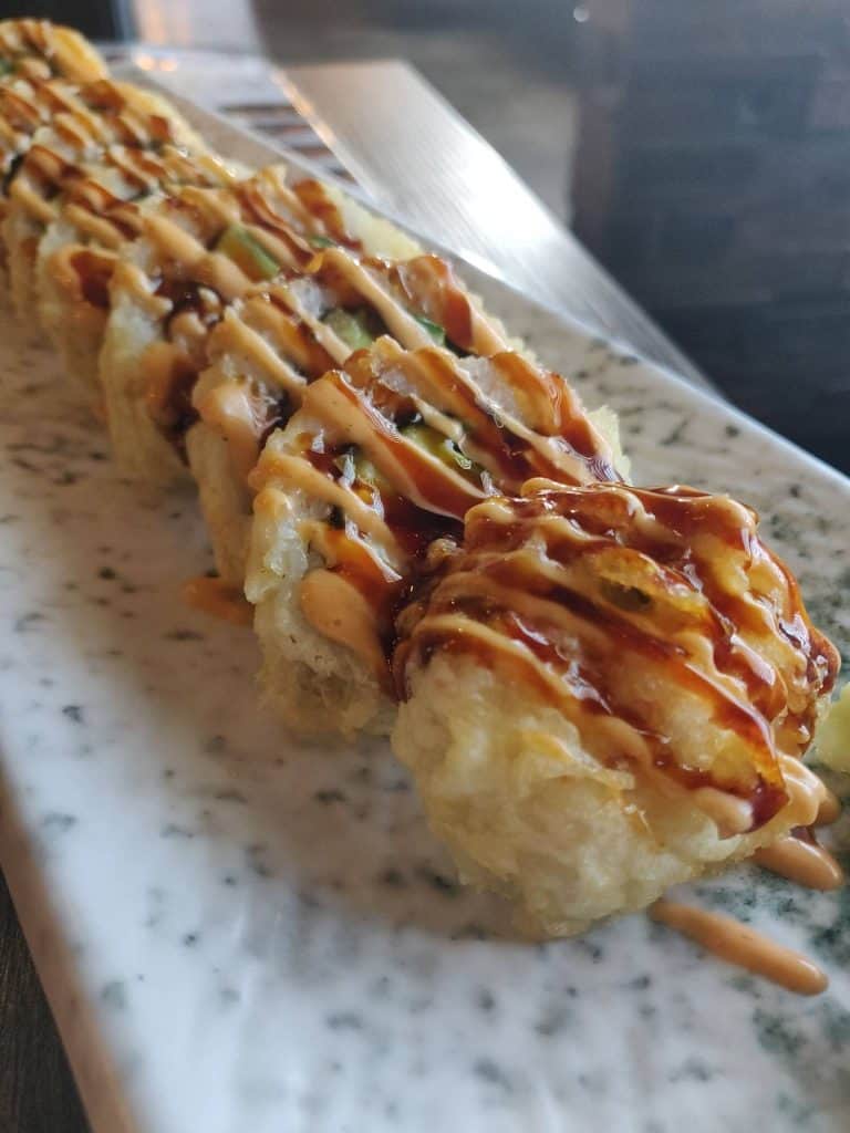 Sushi Roll on display