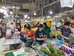 Workers in the Flower Market in Bangkok