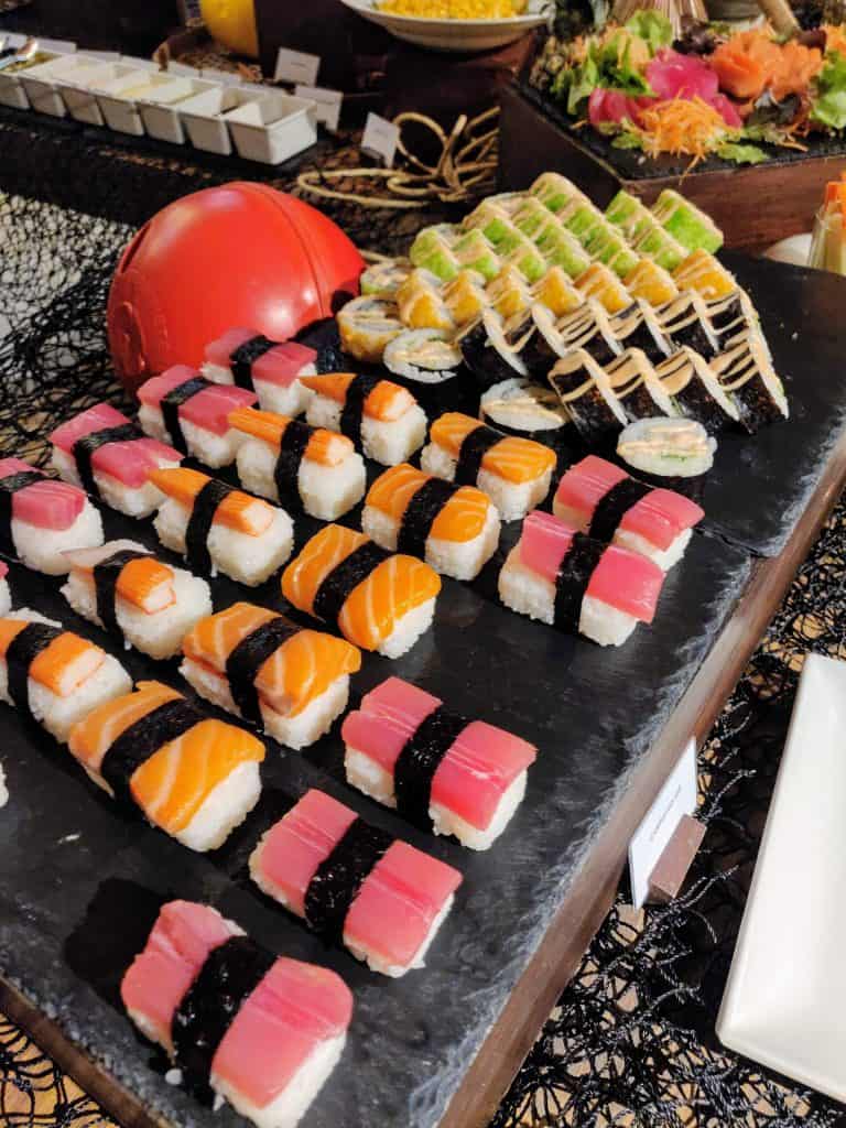 Sushi table at Outrigger Beach Resort Ko Samui