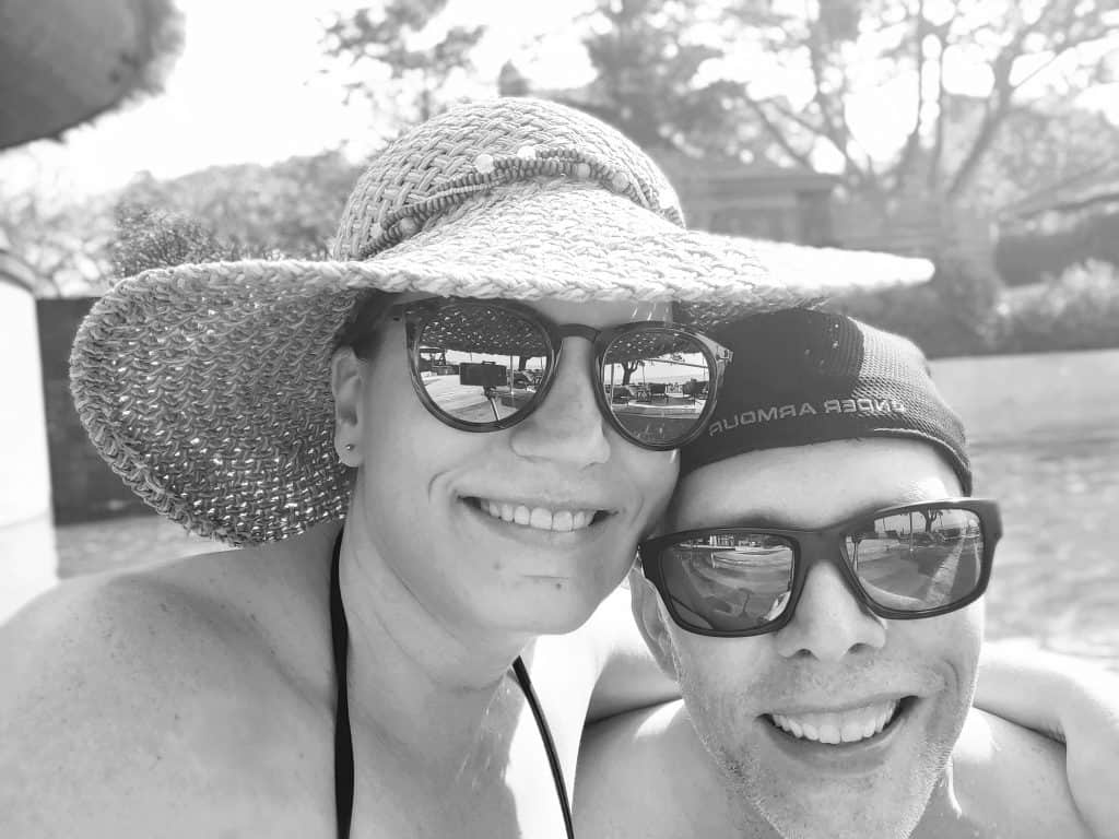 Dusti and John selfie at Outrigger Beach Resort Ko Samui