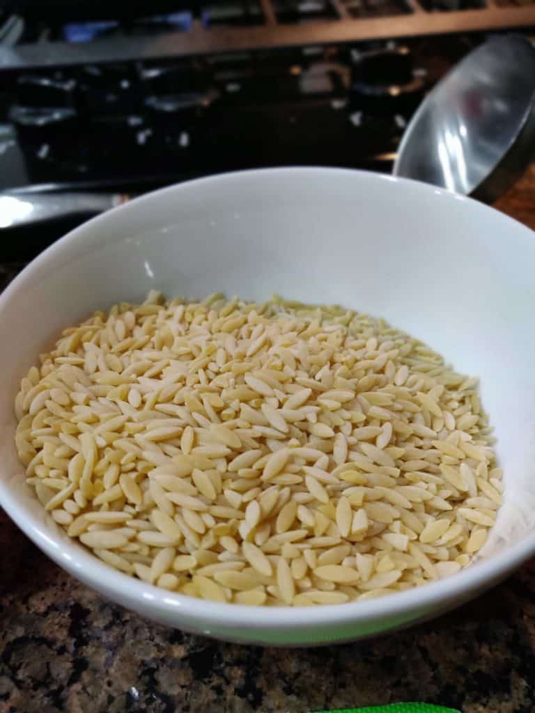 orzo pasta in bowl