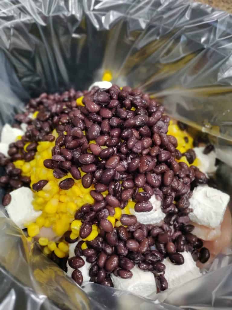Black beans and Corn in slow cooker