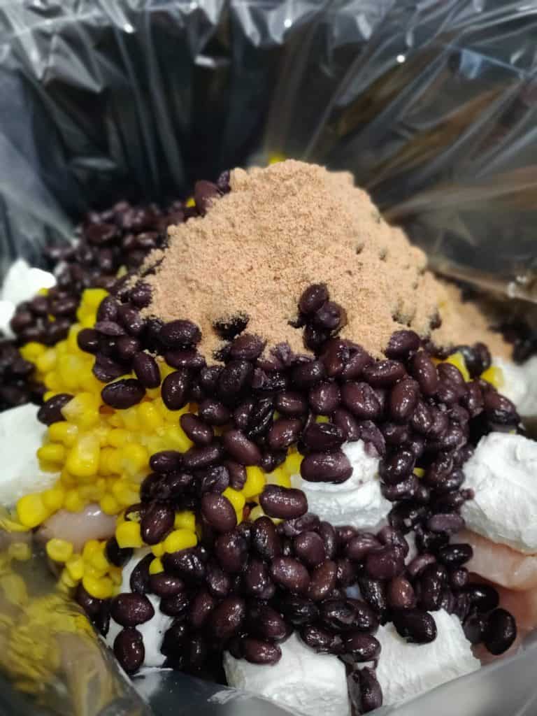 Corn, black beans and Ranch Fiesta seasoning