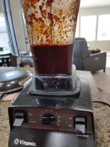 Red Enchilada Sauce in blender