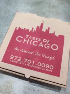 Taste of Chicago Pizza box