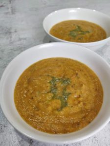 Roasted Vegetable Soup with Pesto