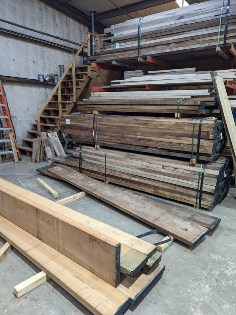 Lumber shipped in from Pennsylvania