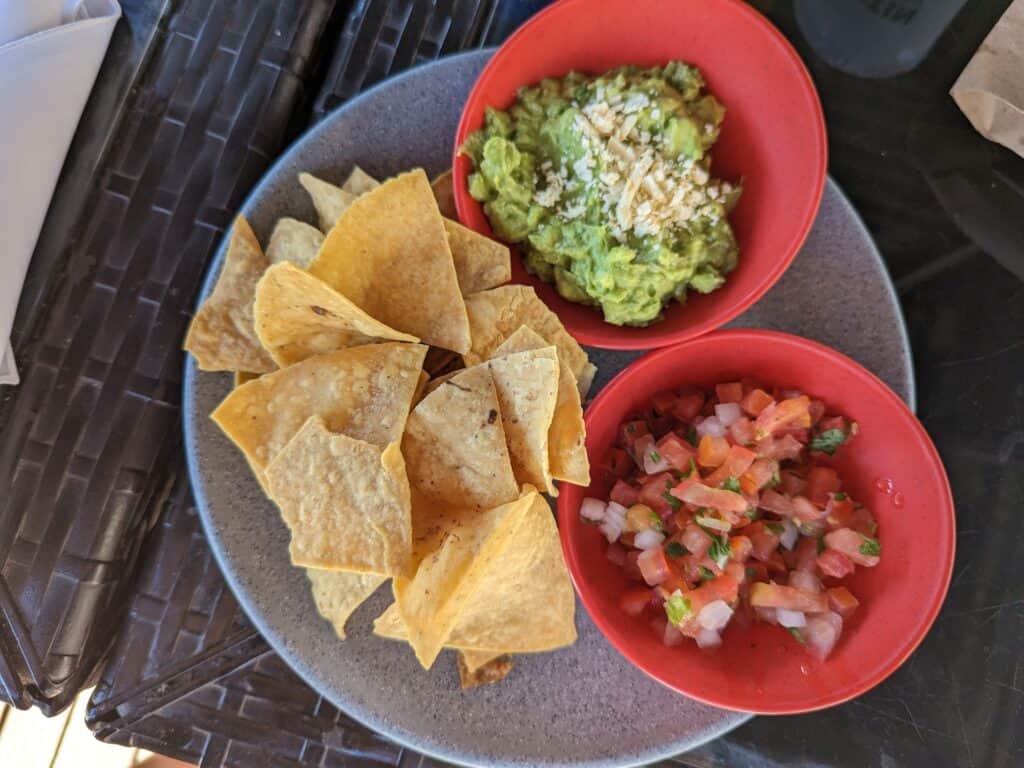 Chips salsa and guacamole