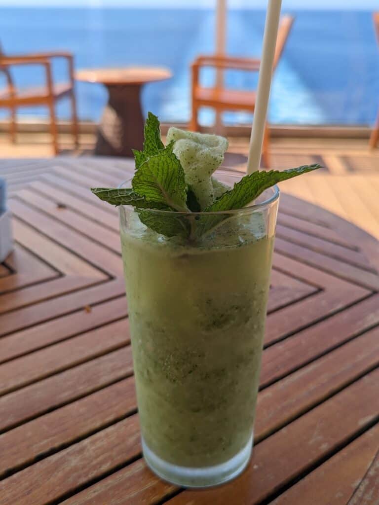 frozen mojito on a table