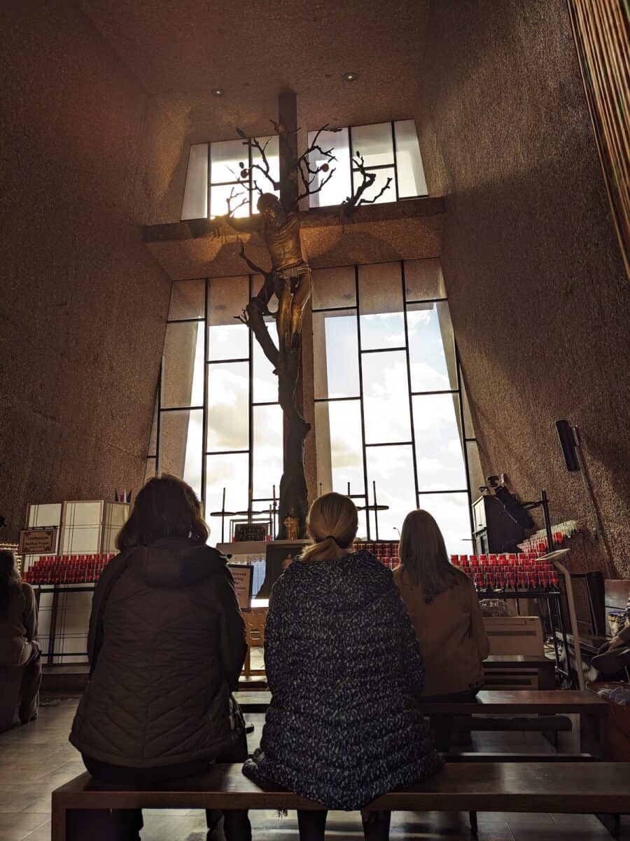 Cross of Jesus inside the Chapel of the Holy Cross