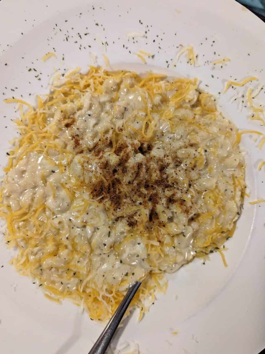 Macaroni and Cheese on a plate